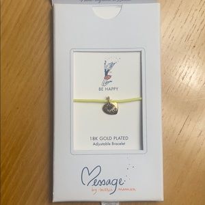 NEW- be happy Message by Merci Maman Bracelet